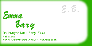 emma bary business card